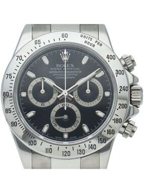 Rolex Cosmograph Daytona Watch SS Black